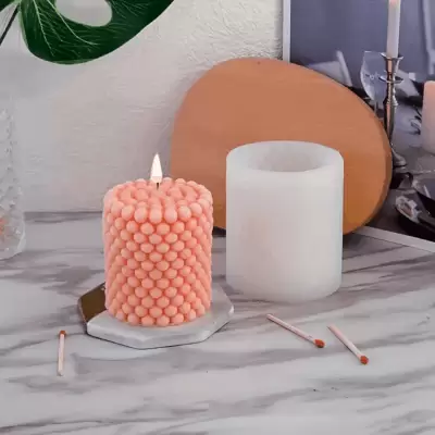 3D Bubble Column Candle Mold Silicone Reusable