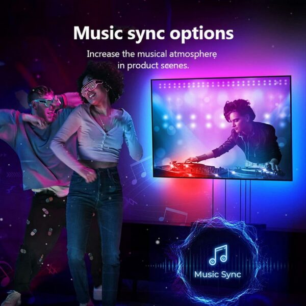 TV LED Backlights Strip Lights with HDMI 2.0 Sync Box - Image 6