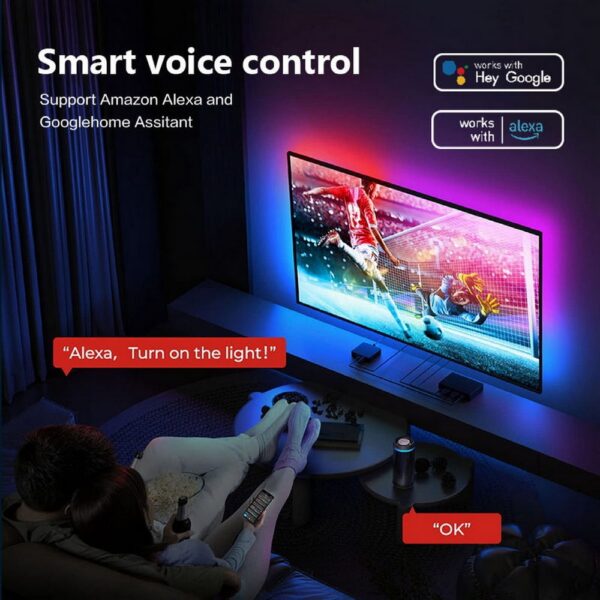 TV LED Backlights Strip Lights with HDMI 2.0 Sync Box - Image 3