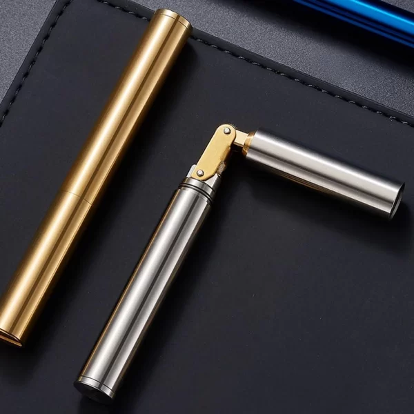 Retro Brass Flint Kerosene Lighter Nunchaku Free Fire Grinding Wheel Gasoline Lighter Metal Cigarette Lighter Gadget for Unisex - Image 5